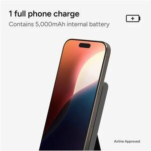 Mophie powerstation Power Bank - Black - For Qi2-enabled Device, Smartphone, MagSafe-enabled Device - 5000 mAh - 20 W - US