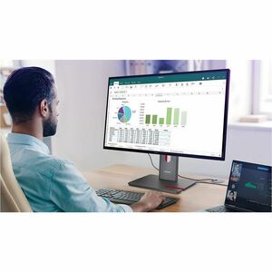 Lenovo ThinkVision P27QD-40 27 Zoll Class WQHD LED-Monitor - 16:9 Format - Schwarz - 68,6 cm (27 Zoll) Viewable - IPS-Tech