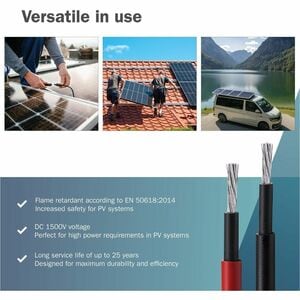Digitus DK-SCEC66-0030. Produkttyp: Kabel, Produktfarbe: Schwarz, Rot, Kerngröße: 6 mm². Verbindungstyp: MC4, Steckverbind