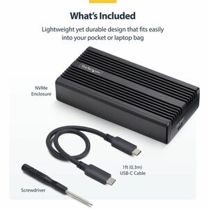 StarTech.com Gabinete USB4 NVMe M.2 - 40Gbps - Gabinete USB Tipo C para SSD - Gabinete Thunderbolt para SSD NVMe - B+M/M-K