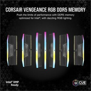 Módulo RAM Corsair Vengeance RGB para Computadora de juegos, Placa Base - 32GB - RGB - DDR5-6400/PC5-51200 DDR5 SDRAM - 64