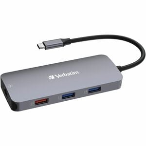 Docking station Verbatim USB Type-C per Computer portatile - Compatibilita carica - Lettore schede di memoria - SD, microS