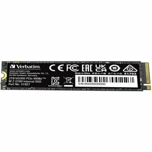 Unità stato solido Verbatim Vi5000 - M.2 2280 Interno - 2 TB - PCI Express NVMe (PCI Express NVMe 4.0) - Computer portatil