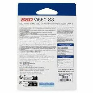 Unità stato solido Verbatim Vi560 - M.2 2280 Interno - 2 TB - SATA (SATA/600) - Desktop PC, Computer portatile Dispositivo