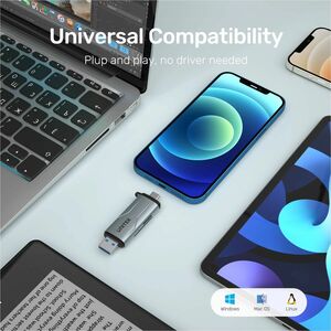 USB3.0 (USB-A & USB-C) to Micro SD/SD Card Reader Space Grey UNITEK blister card