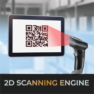 Adesso Wireless/Bluetooth/Wired 2D Barcode Scanner with Charging Cradle - Cable/Wireless Connectivity - 2D, 1D - CMOS - Bl