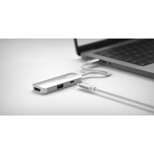 LINQ USB Type C Docking Station for Flash Drive - Charging Capability - Space Gray - 4K @ 60Hz, 4K - 3840 x 2160 - 2 x USB
