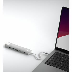 LINQ USB Type C Docking Station for Notebook, Flash Drive - Charging Capability - Off White, Space Gray - 4K @ 60Hz - 3840