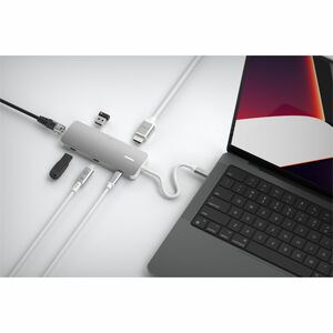 LINQ USB Type C Docking Station for Tablet, Notebook, Mouse, Keyboard, Hard Drive, Flash Drive - Charging Capability - Mem