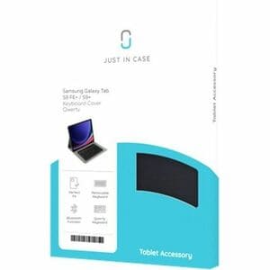 Just in Case Keyboard/Cover Case Samsung Galaxy Tab S10+, Galaxy Tab S9+, Galaxy Tab S9 FE+ Tablet - Black - Scratch Resis