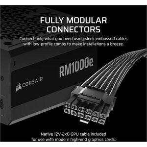 Corsair RPS0217 ATX 3.1 Modular Fuente de alimentación - 1kW - Negro - Interno - 120 V, 230 V Entrada - 5 V, 12 V, 5 V SB 