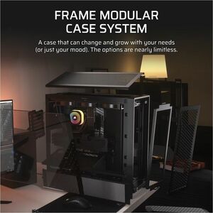 Corsair FRAME Carcasa para computdora - Mini ITX, Micro ATX, ATX, EATX Placa base admitida - Media Torre - Acero, Plástico