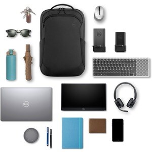 Estuche de transporte Dell EcoLoop Pro (Mochila) para 43.2cm (17") Portátil - Negro - Tela 840D, Plástico Body - Correa de