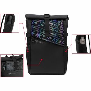 Estuche de transporte Asus ROG BP4701 (Mochila) para 43.2cm (17") a 43.9cm (17.3") Portátil - Negro - Resistente al agua, 