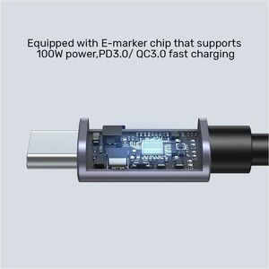 Unitek 50 cm USB-C Data Transfer Cable - 1 - Cable for Notebook, MacBook, MacBook Pro - First End: 1 x USB 2.0 Type-C - Ma