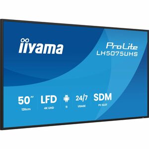 LCD Ecrans à affichages dynamiques iiyama ProLite LH5075UHS-B2AG 1270 mm - 24 Heures/7 Jours Operation - Vertical Alignmen