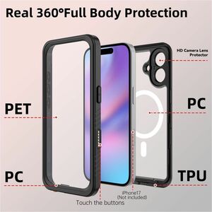 4smarts Stark Robust Tasche Apple iPhone 17 Smartphone - Transparent, Schwarz - Gummi, Polycarbonat Körper - Wasserdicht, 