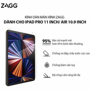 ZAGG Screen Protector for Apple iPad Pro - For 27.9 cm (11"), 27.7 cm (10.9") OLED, LCD iPad Pro - Anti-shock, Smudge Resi