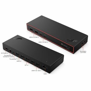 Lenovo ThinkPad Docking Station for Notebook, Monitor - Charging Capability - 135 W - Eclipse Black - 4 Displays Supported