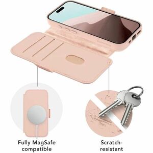 dbramante1928 ApS Lynge Carrying Case (Wallet) Apple iPhone 17 Smartphone - Pink Sand - Stain Resistant - Leather Body - 1