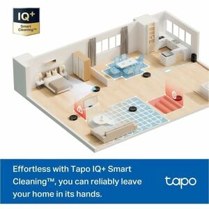 Tapo RV30 Max Schnurlos Saugroboter/Moproboter - 45 W Antrieb - 300 ml Staubkapazität - 300 ml Wassertankkapazität - Filte
