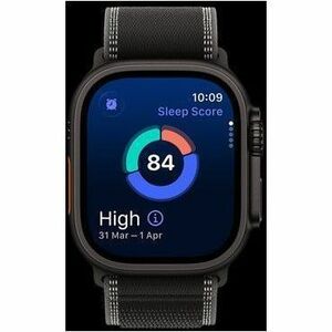 Apple Watch Ultra 3 GPS + Cellular 49mm Black Titanium Case with Black/Charcoal Trail Loop - S/M. Display technology: OLED
