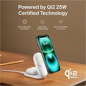 Belkin UltraCharge 2-in-1 Foldable Magnetic Charger with Qi2 25W - For Qi2-enabled Device, iPhone, AirPod, Smartwatch, Sma
