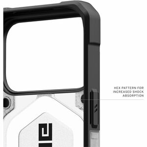 Urban Armor Gear Pathfinder Clear Case for Apple iPhone 17 Pro Smartphone - Hex - Ice/Silver - Drop Resistant, Impact Resi