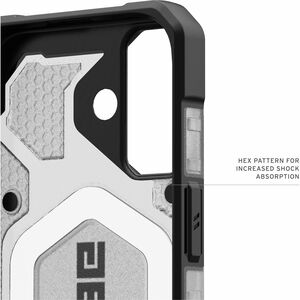 Urban Armor Gear Pathfinder Clear Case for Apple iPhone 17 Smartphone - Hex - Ice/Silver - Drop Resistant, Impact Resistan