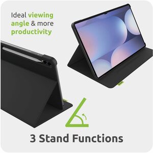 Gecko Covers Carrying Case (Cover) Samsung Galaxy Tab S9+, Galaxy Tab S10+, Galaxy Tab S9 FE+ Tablet - Black - Grease Resi