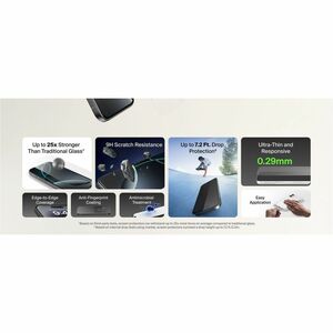 Belkin ScreenForce UltraGlass 2 9H UltraGlass Displayschutz für Apple iPhone Air - für OLED iPhone Air - Antimikrobiell - 