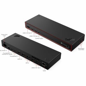 Lenovo 13 Anschluss(e) Thunderbolt 5 Docking Station für Monitor, Notebook, Mikrofon, Mobile Workstation - Ladefunktion - 