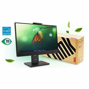 Lenovo ThinkVision T24-4v 24 Zoll Klasse Webcam Full HD LED-Monitor - 16:9 Format - Schwarz - 60,5 cm (23,8 Zoll) Viewable