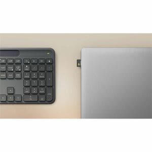 Logitech Signature Slim Solar+ K980 Keyboard - Full-size - Wireless Connectivity - USB Type C Interface - Spanish - QWERTY