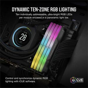 Módulo RAM Corsair Vengeance RGB para Computadora de escritorio, Placa Base - 16GB (1 x 16GB) - RGB - DDR5-6000/PC5-48000 