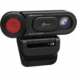 j5create JVU250 Webcam - 2 Megapixel - 30 fps - Black - USB Type A/USB Type C - 1 Each - Full HD - 1920 x 1080 Video - CMO