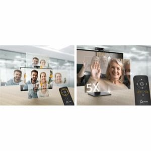 j5create JVCU435 Webcam - 8 Megapixel - 30 fps - Black, Silver - USB 2.0 Type A - 1 Each - 4K - 3840 x 2160 Video - CMOS S
