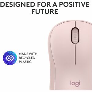 Mouse Logitech Silent M240 Travel - Bluetooth - Rosa - Inalámbrico - Simétrico