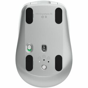 Mouse Logitech MX Anywhere 3S - Frecuencia Bluetooth/Radio - USB Tipo C - Darkfield - 6 Botón(es) - Gris - Inalámbrico - R