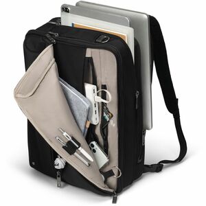 Dicota Top Traveller Dual FIVE Carrying Case (Briefcase) for 32.8 cm (12.9") to 40.6 cm (16") Notebook - Black - RFID Resi