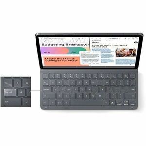 Samsung Keyboard/Cover Case (Book Fold) Galaxy Tab S11 Tablet - Black - Metal Body