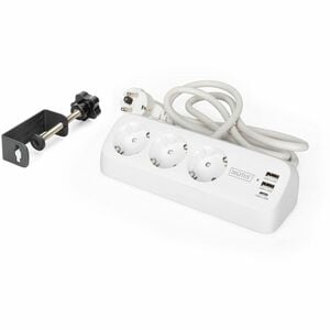 Digitus Power Strip - 3 x AC Power, 2 x USB Type A, 1 x USB Type C - 1.50 m Cord - 16 A Current - 250 V AC Voltage - 3.68 