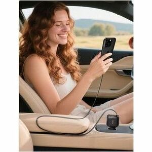 Belkin BoostCharge Retractable Car Charger 75W - 2.5 ft (0.75 m) Cable