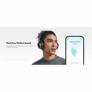 soundcore Space One Pro Wired/Wireless Over-the-head, Over-the-ear Stereo Headset - Jet Black - Binaural - Circumaural - B