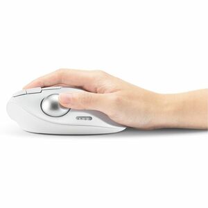 Kensington Pro Fit™ Ergo TB450 Trackball - Optical - Wireless - Bluetooth/Radio Frequency - 2.40 GHz - White - USB - 1600 