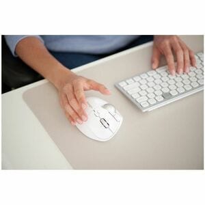 Kensington Pro Fit™ Ergo TB550 Trackball - Optical - Wireless - Bluetooth/Radio Frequency - 2.40 GHz - Rechargeable - Whit