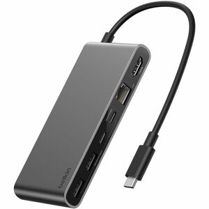 Belkin Connect 8-Port USB-C Hub with 2.5Gb Ethernet, Space Gray - for Workstation, Notebook, Tablet, Smartphone, Monitor -