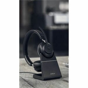Jabra Evolve2 65 Headset - Stereo - Wireless - Bluetooth - 98.4 ft - On-ear, Over-the-head - Binaural - Circumaural - Nois