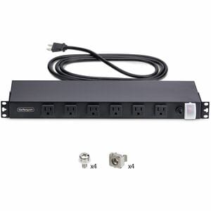StarTech.com 12-Outlet Rackmount PDU, 1U Server Power Strip, Wide-Spaced Right-Angle Ports, Mounted Power Distribution Uni
