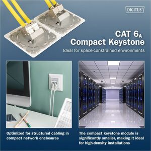 Digitus Network Connector - 12 Piece - 1x RJ-45 Keystone - Female - Shielding